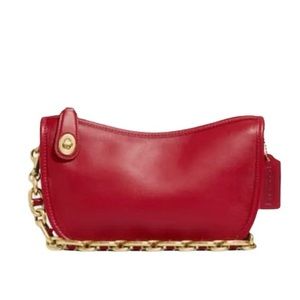 NWT Coach Swinger Bag With Chain Red Apple Brass
